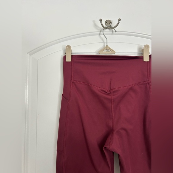 Girlfriend Collective Burgundy Ribbed High Waisted Leggings Women's Size medium - Picture 10 of 12